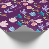 Schwarzes Mädchen-Meerjungfrau-Muster Geschenkpapier (Ecke)