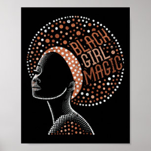 Schwarzes Mädchen Melanin Afro Geschichte Monat Fr Poster