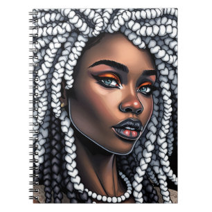 Schwarzes Mädchen Melanin Schwester afrikanisch Af Notizblock