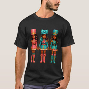 Schwarzes Mädchen Nussknacker Weihnachten Nk Nussk T-Shirt