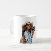 Schwarzes Mädchen Paris ist immer eine gute Idee Kaffeetasse (Vorderseite Links)