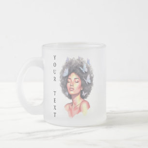 Schwarzes Mädchen Pastell Minimalistische Schmette Mattglastasse