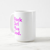 SCHWARZES MÄDCHEN PLUS GOTT KAFFEETASSE (Vorderseite Links)