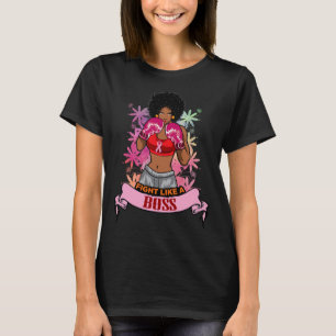 Schwarzes Mädchen Rosa Krieger Brustkrebs-Bewussts T-Shirt
