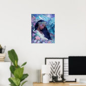 Schwarzes Mädchen schwarze Königin Fantasy-Kunst G Poster (Heimbüro)