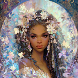 Schwarzes Mädchen Schwarze Königin Fantasy Kunst G Poster