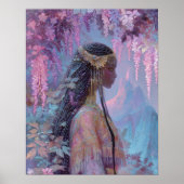 Schwarzes Mädchen schwarze Königin Fantasy-Kunst G Poster (Vorne)