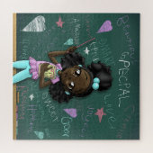 Schwarzes Mädchen und positive Worte Puzzle (Horizontal)