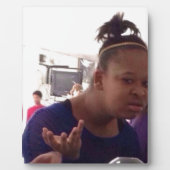 Schwarzes Mädchen, was Mem Fotoplatte (Vorderseite)