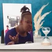 Schwarzes Mädchen, was Mem Fotoplatte (Seite)