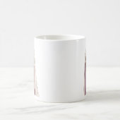 Schwarzes Mädchen weißes Haar mit rosa Grapefruito Kaffeetasse (Mittel)