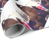 Schwarzes Mädchen welches meme Geschenkpapier (Rolleneckpunkt)