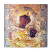 Schwarzes Madonna Fliese (Vorderseite)