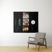 Schwarzes Make-up-Studio-Foto-Collage-Messe Wandteppich (Beispiel (Horizontal))