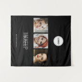 Schwarzes Make-up-Studio-Foto-Collage-Messe Wandteppich (Vorderseite (Horizontal))