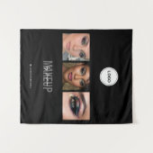 Schwarzes Make-up-Studio-Foto-Collage-Messestand Wandteppich (Vorderseite (Horizontal))