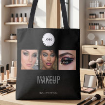 Schwarzes Makeup-Studio-Foto-Collage-Logo elegant