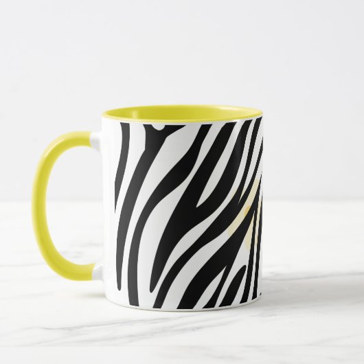 Schwarzes Malmuster Modernes Kunstdesign Tasse (Links)