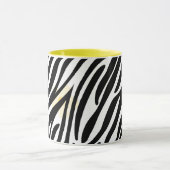 Schwarzes Malmuster Modernes Kunstdesign Tasse (Zentrum)