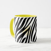 Schwarzes Malmuster Modernes Kunstdesign Tasse (Vorderseite Links)