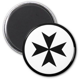 Schwarzes Malteserkreuz Magnet