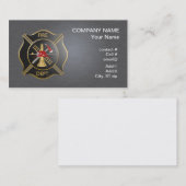 Schwarzes maltesisches feuerbekämpfendes Kreuz Visitenkarte (Vorne/Hinten)