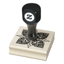 Schwarzes Mandala-Emblem Shamrock