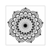 Schwarzes Mandala Gummistempel (Prägung)