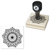Schwarzes Mandala Gummistempel (Stempel)