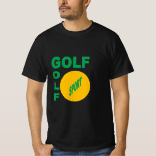 Schwarzes Mannshirt DESIGN GOLF SPORT T-Shirt