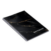 SCHWARZES MARBLE NOTEBOOK NOTIZBLOCK (Rechte Seite)