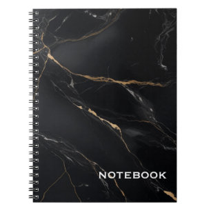 SCHWARZES MARBLE NOTEBOOK NOTIZBLOCK
