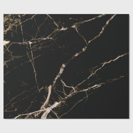 Schwarzes Marmor Beige Gran Geschenkpapier (Flach)