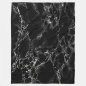 Schwarzes Marmor Fleece Blanket Modernes Design (Vorderseite)