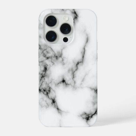 Schwarzes Marmor-Look-Design iPhone Case Hülle (Rückseite)