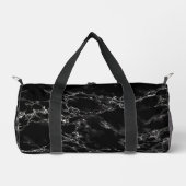 Schwarzes Marmordesign Duffle Bag (Vorderseite)