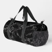 Schwarzes Marmordesign Duffle Bag (Rechte Ecke)