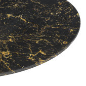 Schwarzes Marmorglas-Schneidebrett Schneidebrett (Ecke)