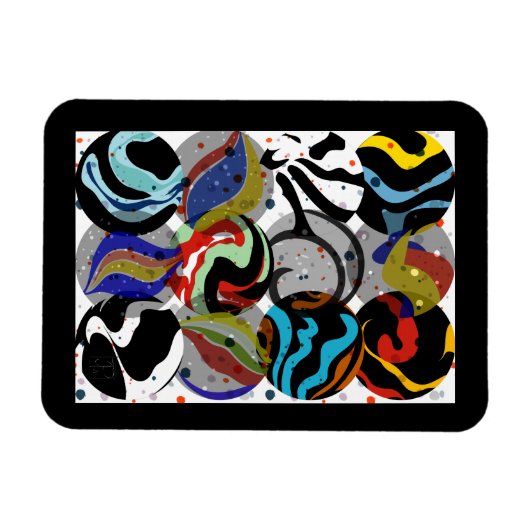 Schwarzes Marmormagnet Magnet (Horizontal)