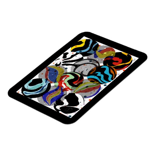 Schwarzes Marmormagnet Magnet (Linke Seite)