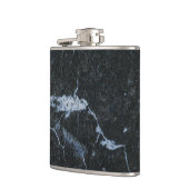 Schwarzes Marmormuster Flachmann (Links)