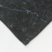 Schwarzes Marmormuster Fleecedecke (Ecke)