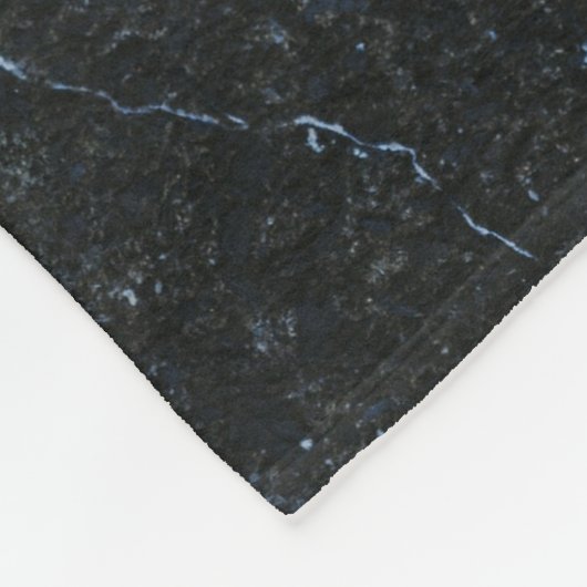 Schwarzes Marmormuster Fleecedecke (Ecke)