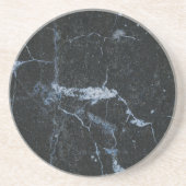Schwarzes Marmormuster Getränkeuntersetzer (Vorne)