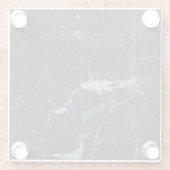 Schwarzes Marmormuster Glasuntersetzer (Rückseite)