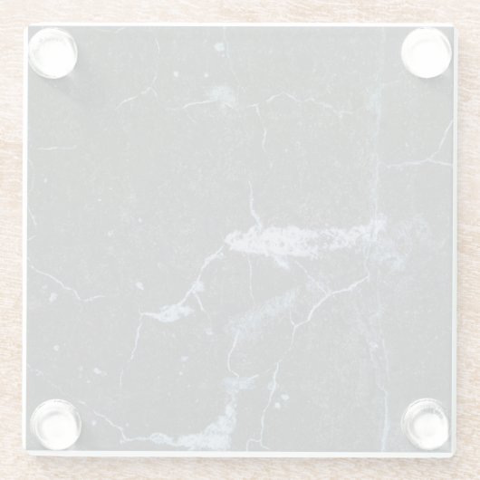 Schwarzes Marmormuster Glasuntersetzer (Rückseite)