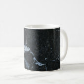 Schwarzes Marmormuster Kaffeetasse (VorderseiteRechts)