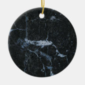 Schwarzes Marmormuster Keramik Ornament (Vorne)