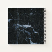 Schwarzes Marmormuster Notizblock (Rückseite)