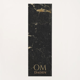 Schwarzes Marmormuster OM Personalisiert Yoga Mat Yogamatte